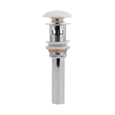 Донний клапан для раковини Qtap PU02O 225х70х70 White з переливом (SD00044164)