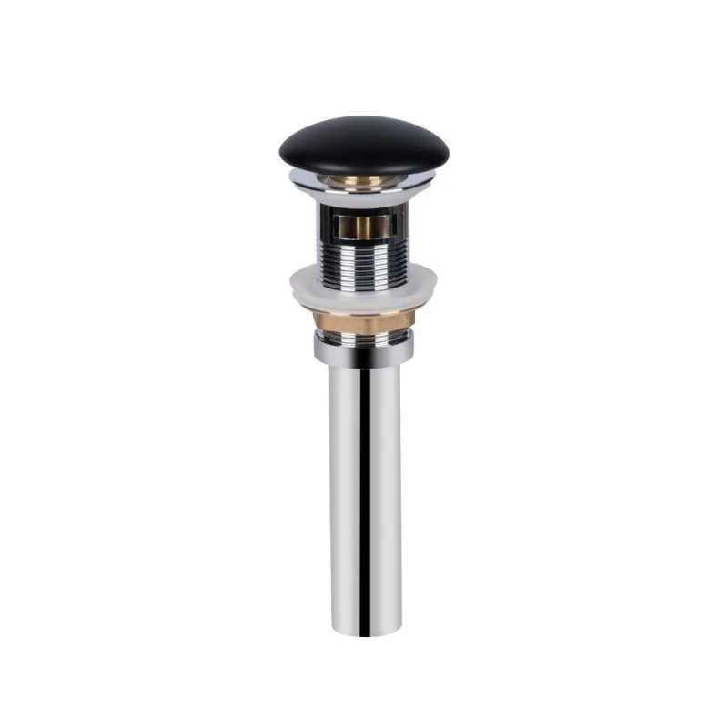 Донный клапан для раковины Qtap PU03O 225х70х70 Matt black с переливом (SD00044166)
