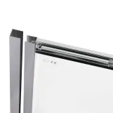 Душові двері в нішу Qtap Taurus CRM2013-14.C6 130-140x200 см, скло Clear 6 мм, покриття CalcLess Фото - 3