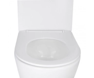 Унітаз підлоговий Qtap Swan безобідковий з сідінням Soft-close QT16223178W Фото - 4