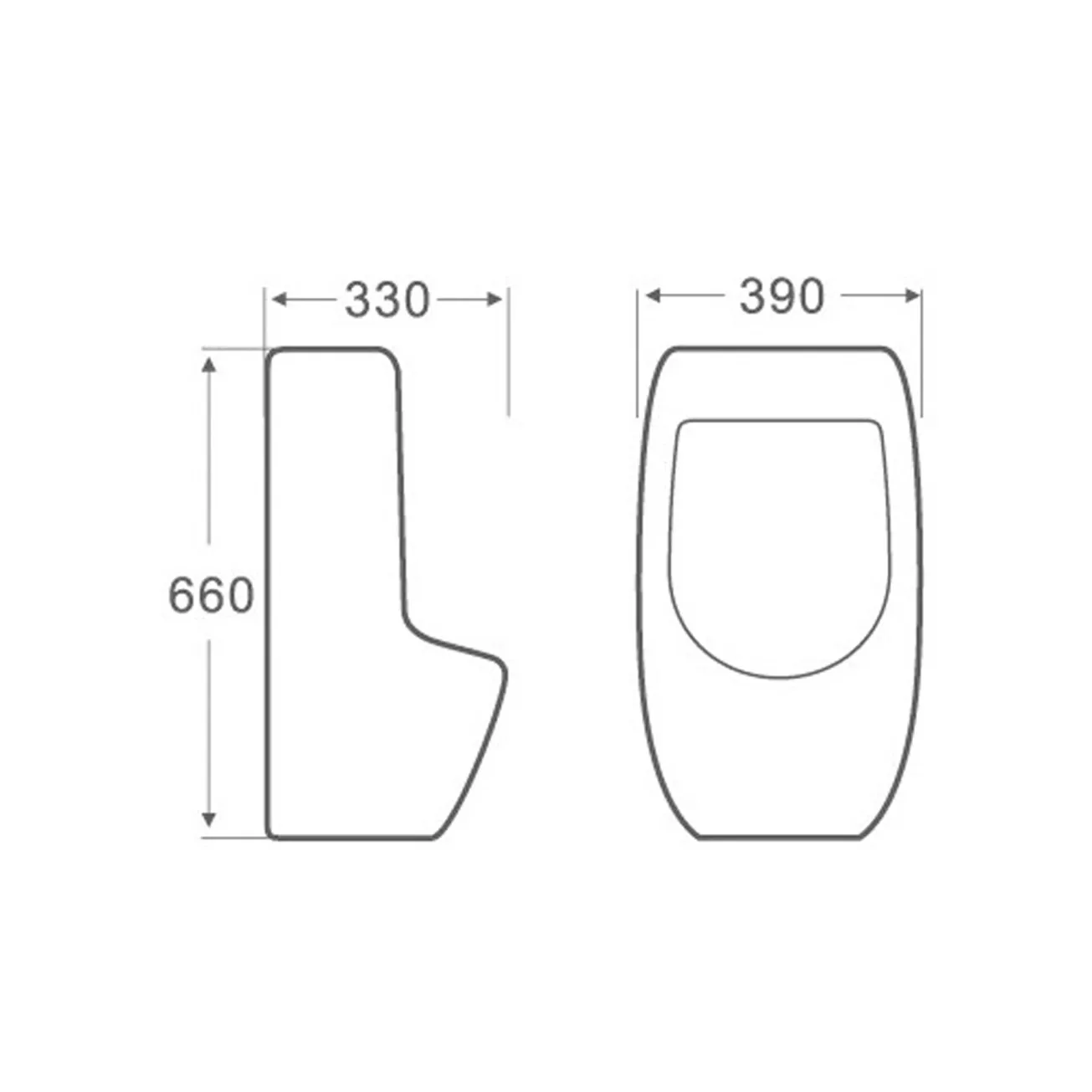 Пісуар підвісний Qtap Crow з краном-дозатором 390х330х660 White QT0588112HW Фото - 1