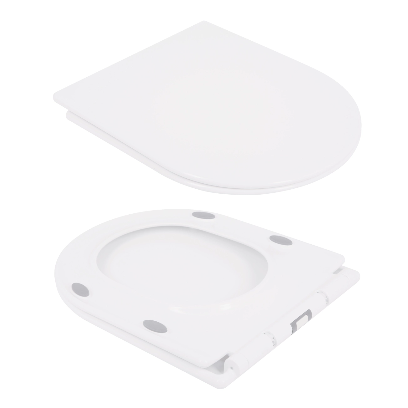 Унітаз-компакт Qtap Presto безобідковий з сідінням Soft-close QT24221217AW Фото - 7