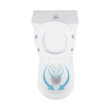 Унітаз-компакт Qtap Presto безобідковий з сідінням Soft-close QT24221217AW Фото - 5
