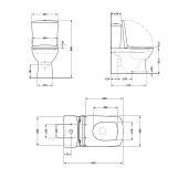 Унитаз-компакт Qtap Nando безободковый с сиденьем Soft-close QT12221222AW Фото - 1