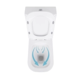 Унитаз-компакт Qtap Nando безободковый с сиденьем Soft-close QT12221222AW Фото - 5