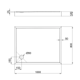 Душовий піддон Qtap Tern 301812C 100x80x12 см + сифон Фото - 1