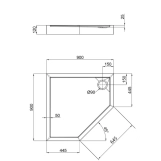 Душовий піддон Qtap Diamond 309912 90x90x12 см + сифон (SD00046992) Фото - 4