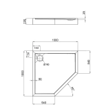 Душовий піддон Qtap Diamond 301112 100x100x12 см + сифон Фото - 1