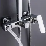 Душова система для кабіни Qtap Capricorn на три споживача (з виливом) 53103KNC Chrome Фото - 7
