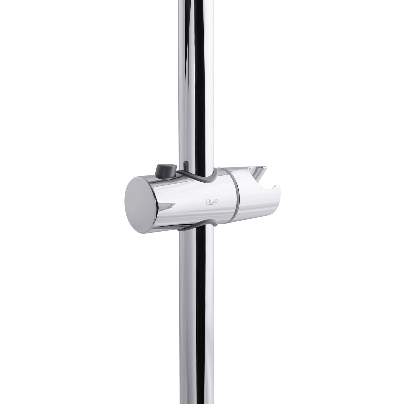 Душова стійка з тримачем універсальна Qtap Lepit 665 мм округла QTLEP82103OC Chrome Фото - 2
