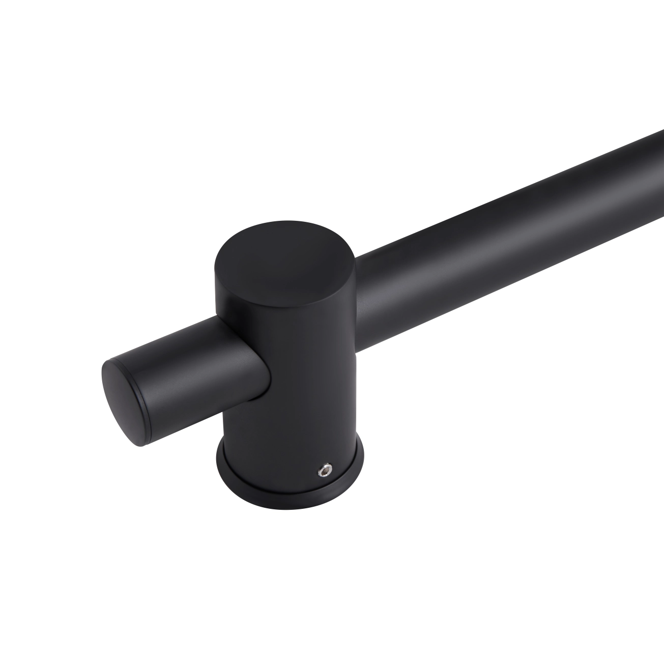 Душова стійка з тримачем універсальна Qtap Lepit 665 мм округла QTLEP82103OB Black Matt Фото - 2
