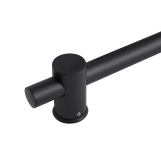 Душова стійка з тримачем універсальна Qtap Lepit 665 мм округла QTLEP82103OB Black Matt Фото - 2