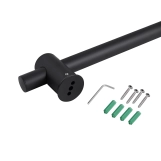 Душова стійка з тримачем універсальна Qtap Lepit 665 мм округла QTLEP82103OB Black Matt Фото - 4