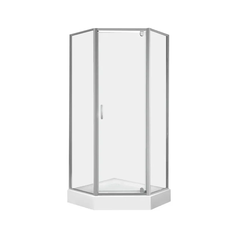 Набір Qtap душова кабіна Leo CRM10995-AC6 Clear 2020x900x900 мм + піддон Diamond 309912 90x90x12 см з сифоном (SD00048935)