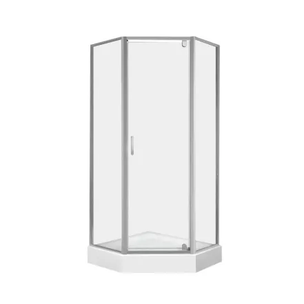 Набір Qtap душова кабіна Leo CRM10995-AC6 Clear 2020x900x900 мм + піддон Diamond 309912 90x90x12 см з сифоном (SD00048935)