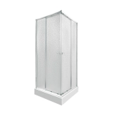 Набор Qtap душевая кабина Presto CRM1088SP5 Pear 1970x800x800 мм + поддон Tern 308812C 80x80x12 см с сифоном
