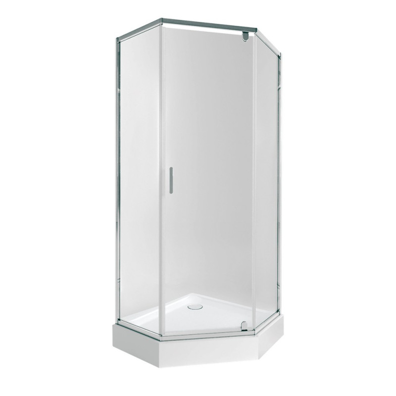 Набор Qtap душевая кабина Scorpio CRM10995-AC6 Clear 2120x900x900 мм + поддон Diamond 309912 90x90x12 см с сифоном (SD00048943)