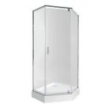 Набор Qtap душевая кабина Scorpio CRM10995-AC6 Clear 2120x900x900 мм + поддон Diamond 309912 90x90x12 см с сифоном (SD00048943)