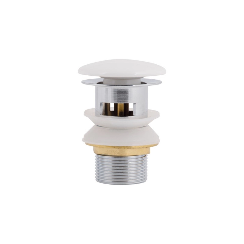 Донний клапан Pop-up для біде Qtap 70х70х110 mm White з переливом (SD00049172)