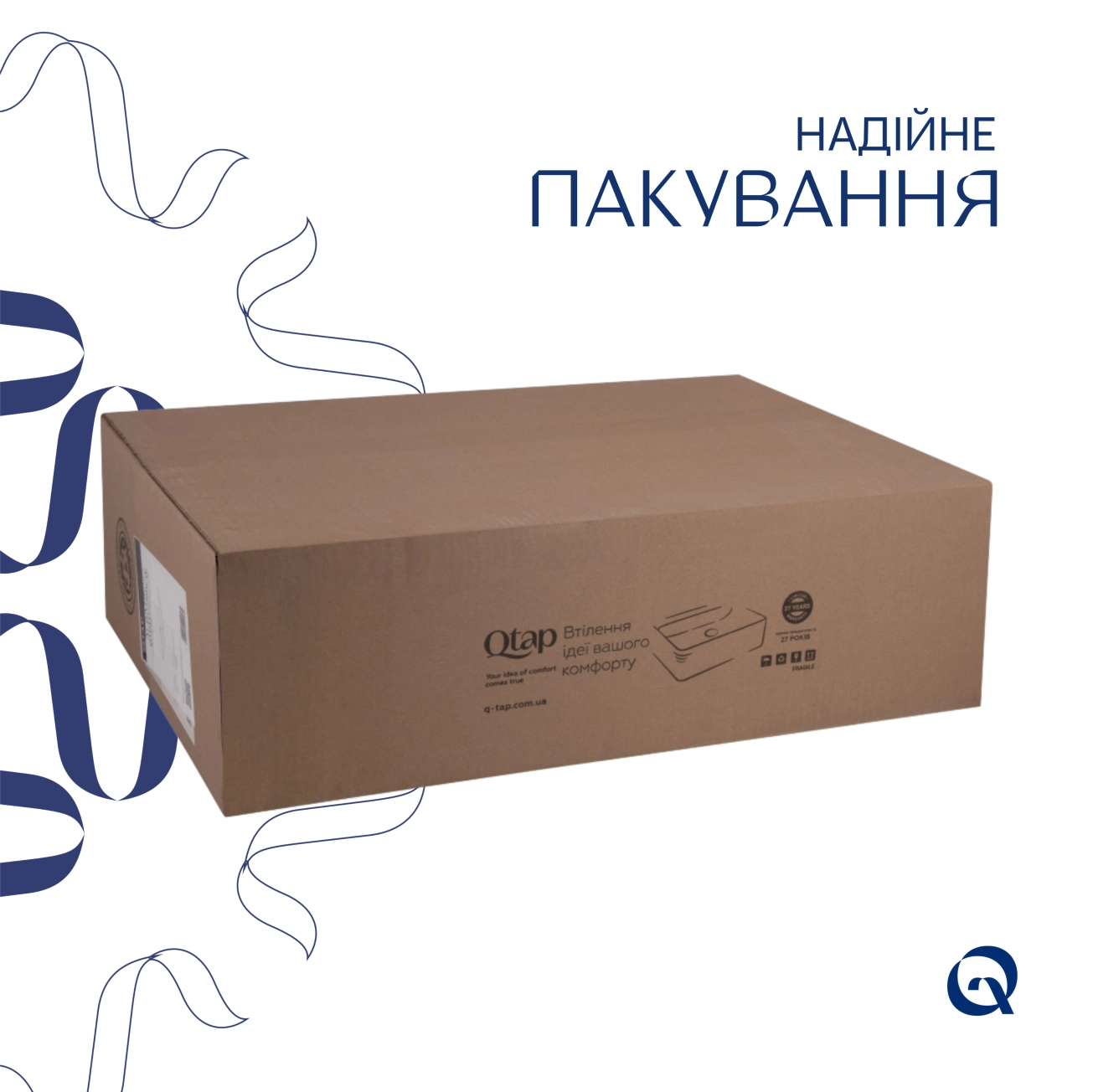Раковина Qtap Albatross 720x460x180 White без донного клапана QT01113070CW Фото - 4