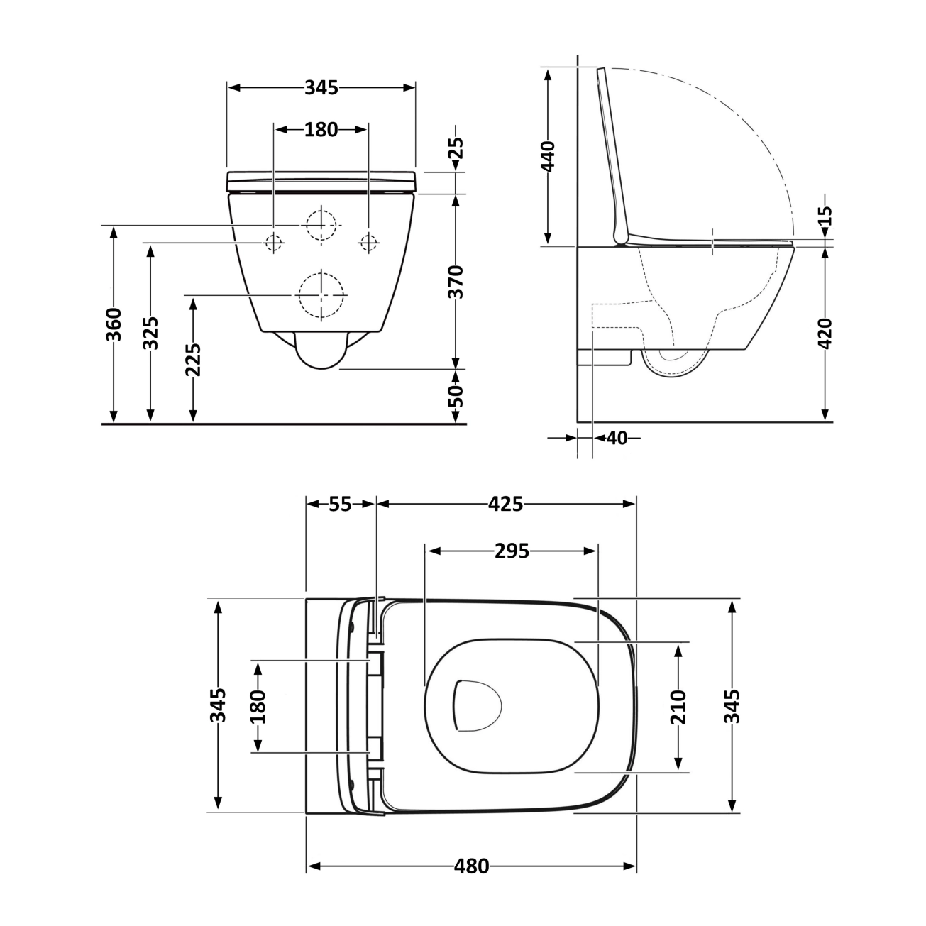 Унітаз підвісний Qtap Tern із сидінням Soft-close QT17332303ASW Фото - 1
