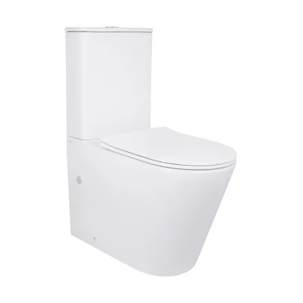 Унитаз-компакт Qtap Scorpio безободковый Ultra Quiet с сиденьем Soft-close QT14222125AUQW