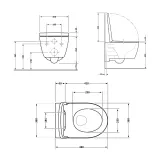 Унитаз подвесной Qtap Jay безободковый Ultra Quiet с сиденьем Soft-close QT07335177W Фото - 1
