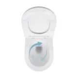 Унитаз подвесной Qtap Jay безободковый Ultra Quiet с сиденьем Soft-close QT07335177W Фото - 5