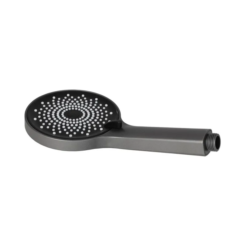 Qtap Rucni Лейка для ручного душа 120 мм округлая QTRUCA120R3GRP Graphite Фото - 1