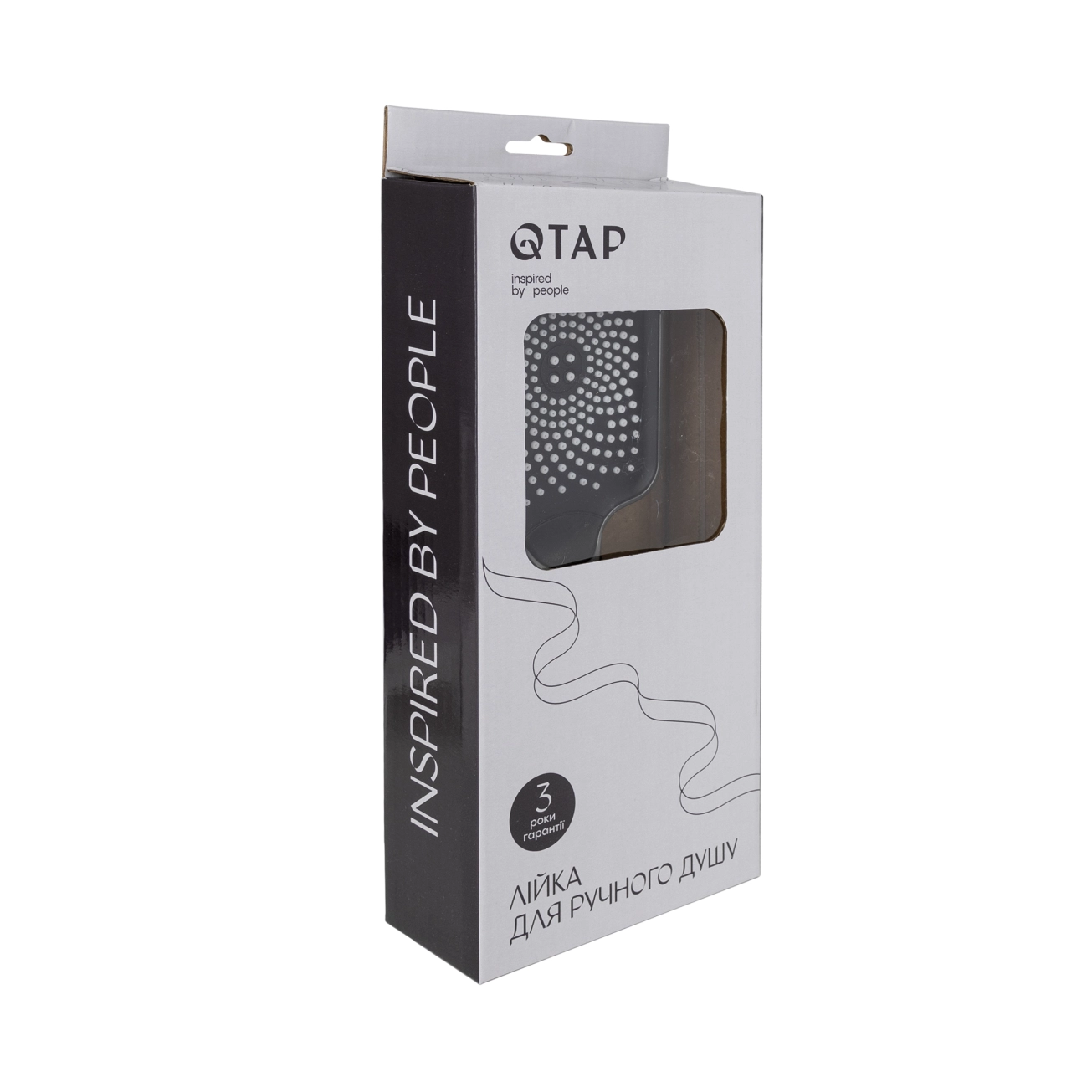 Qtap Rucni Лійка для ручного душу 145x90 мм прямокутна QTRUCA145S1GRP Graphite Фото - 3