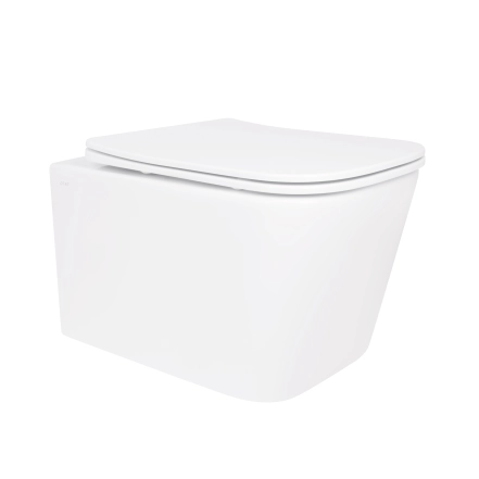 Унитаз подвесной Qtap Crow безободковый с сиденьем Soft-close QT05335171W
