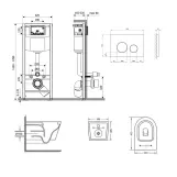 Готове рішення Qtap для ванної кімнати: підвісний унітаз Swan Ultra Quiet 485x360x320 + комплект інсталяції Nest 4 в 1 (кругла клавіша Satin) Фото - 1