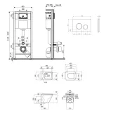 Готовое решение Qtap для ванной комнаты: подвесной унитаз Tern Ultra Quiet 490x365x325 + комплект инсталляции Nest 4 в 1 (круглая клавиша Chrome) Фото - 1