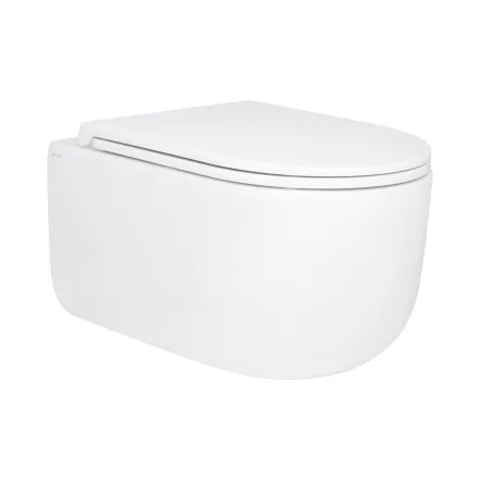 Унитаз подвесной Qtap Taurus безободковый с сиденьем Soft-close QT2433084EUQW
