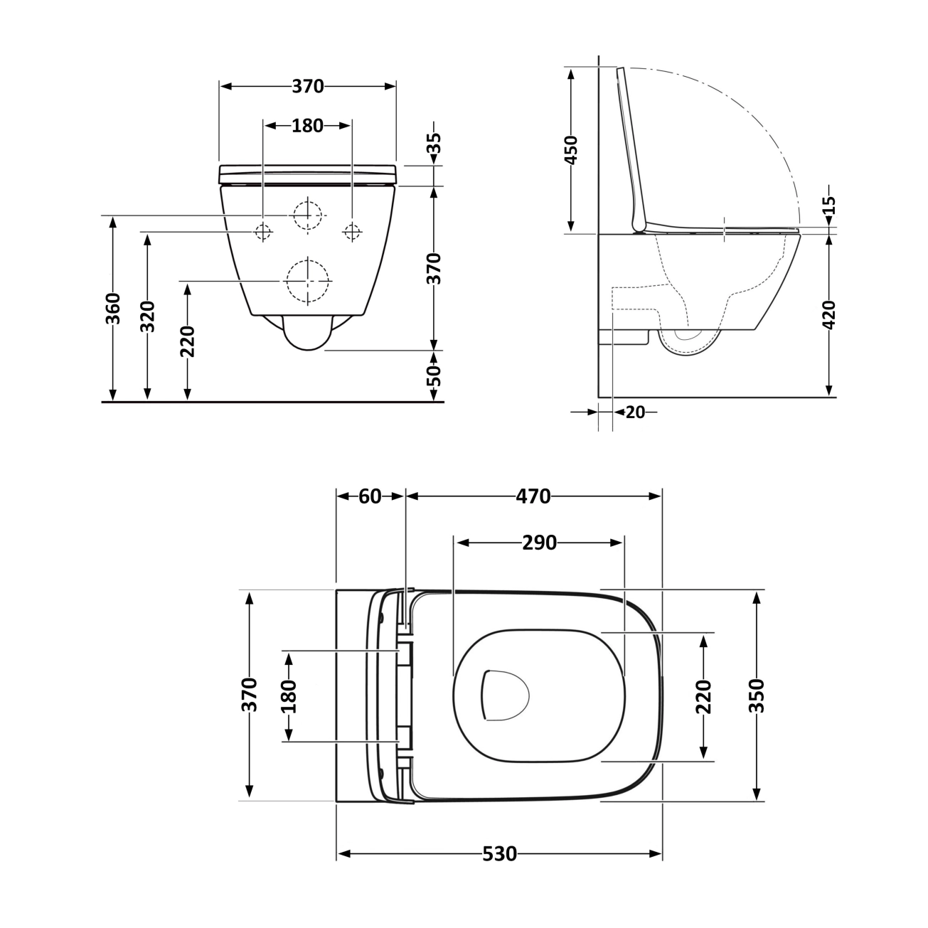 Унитаз подвесной Qtap Gemini безободковый с сиденьем Soft-close QT2533076EUQW Фото - 1