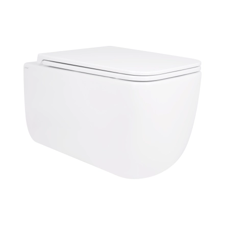 Унитаз подвесной Qtap Gemini безободковый с сиденьем Soft-close QT2533076EUQW