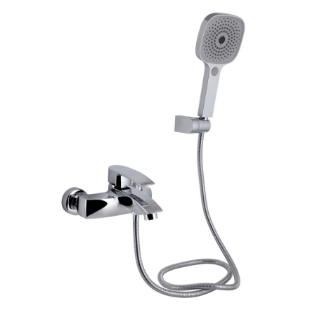 Змішувач для ванни Qtap Swan Eco (з душовим гарнітуром) QTSWA259CRM45534 Chrome