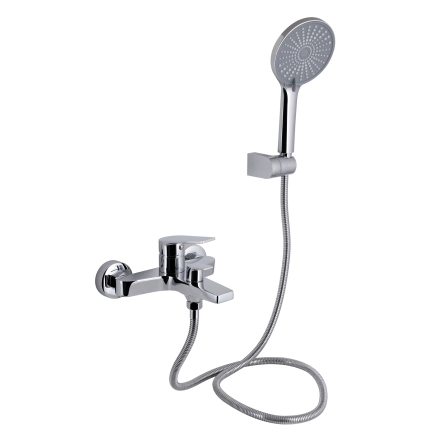 Смеситель для ванны Qtap Stenava New (с душевым гарнитуром) QTSTE259CRM45537 Chrome