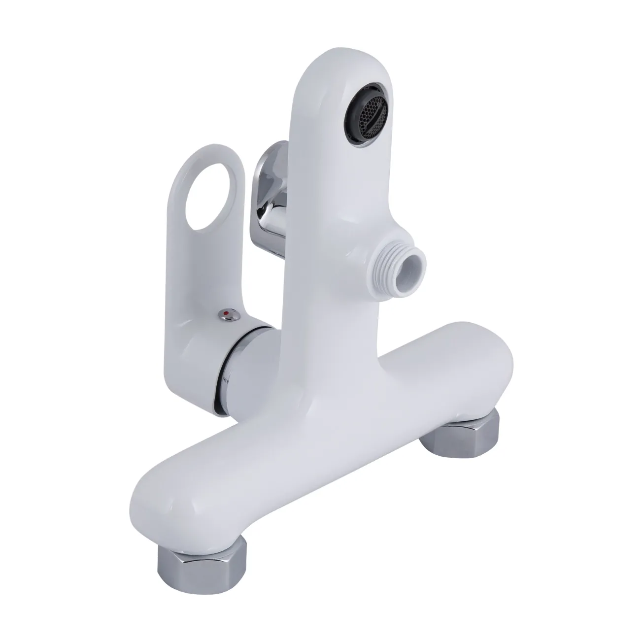 Змішувач для ванни Qtap Jay (з душовим гарнітуром) QTJAY259CRW45553 Chrome/White Фото - 2