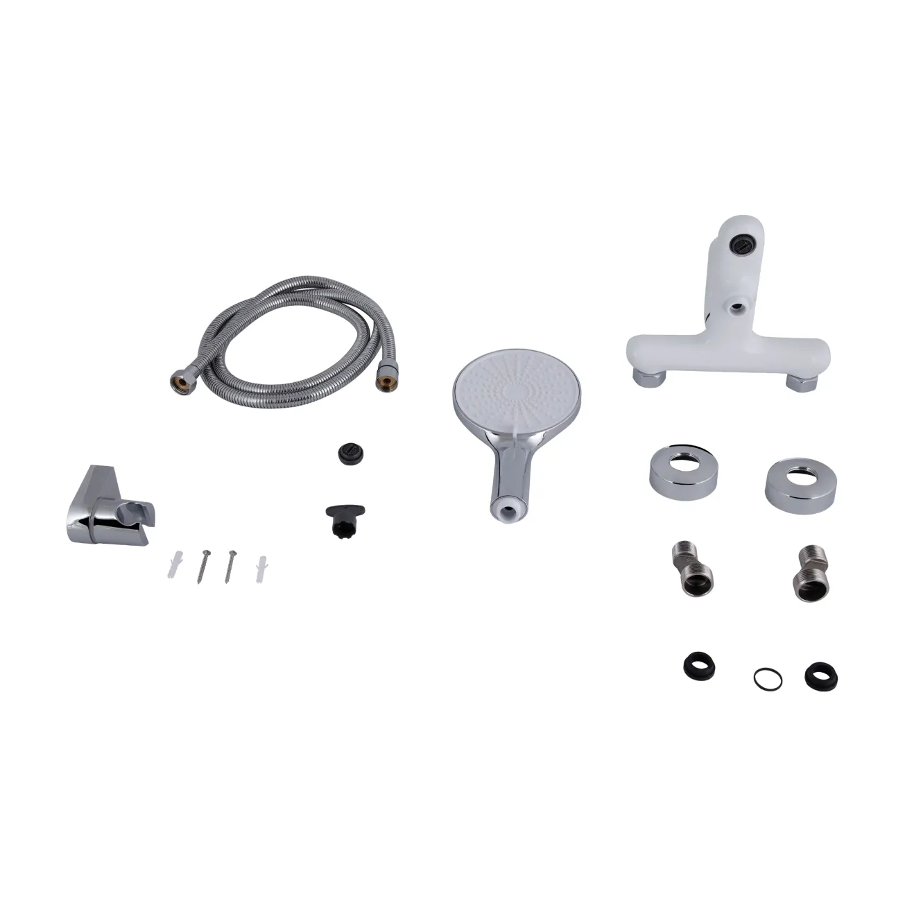 Змішувач для ванни Qtap Jay (з душовим гарнітуром) QTJAY259CRW45553 Chrome/White Фото - 4