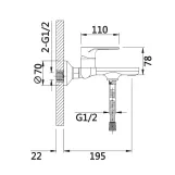 Змішувач для ванни Qtap Jay (з душовим гарнітуром) QTJAY259CRW45553 Chrome/White Фото - 1