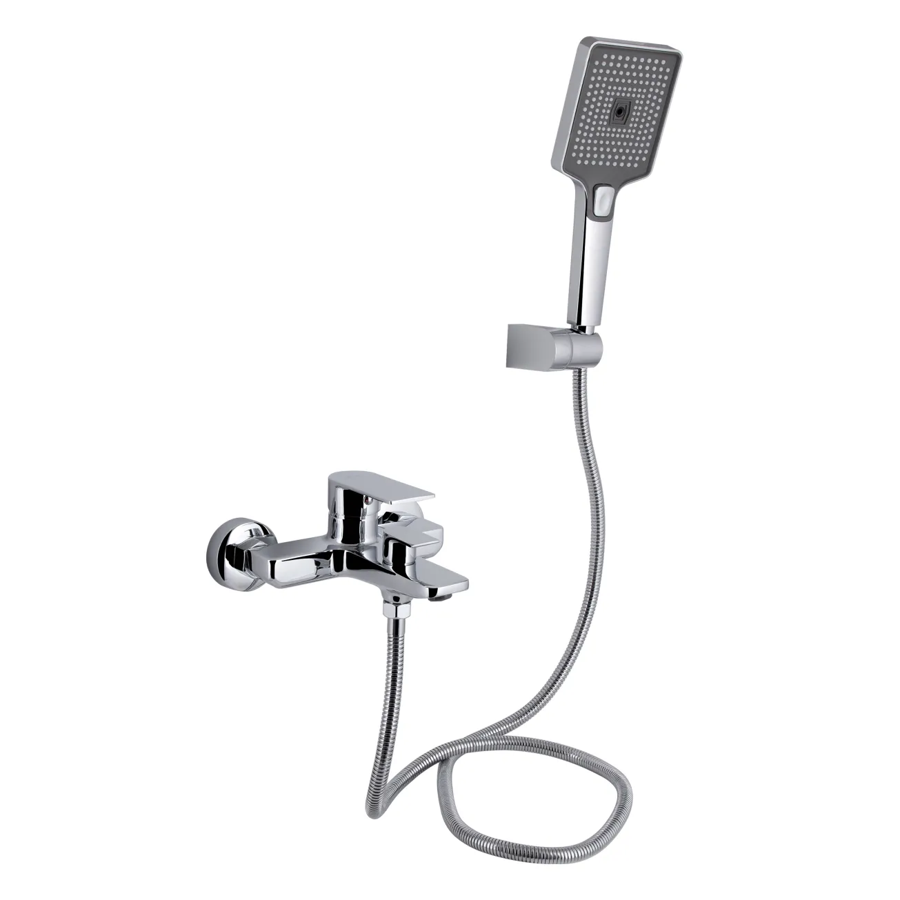 Смеситель для ванны Qtap Aries (с душевым гарнитуром) QTARI259CRM45559 Chrome