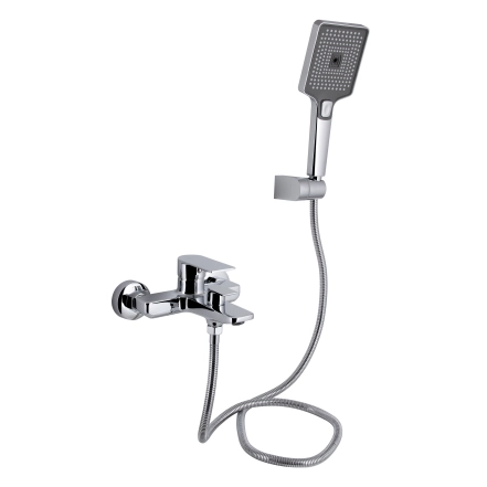 Смеситель для ванны Qtap Aries (с душевым гарнитуром) QTARI259CRM45559 Chrome