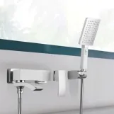 Змішувач для ванни Qtap Swan Cascada з поворотним виливом (з душовим гарнітуром) QTSWA260CRM45565 Chrome Фото - 7