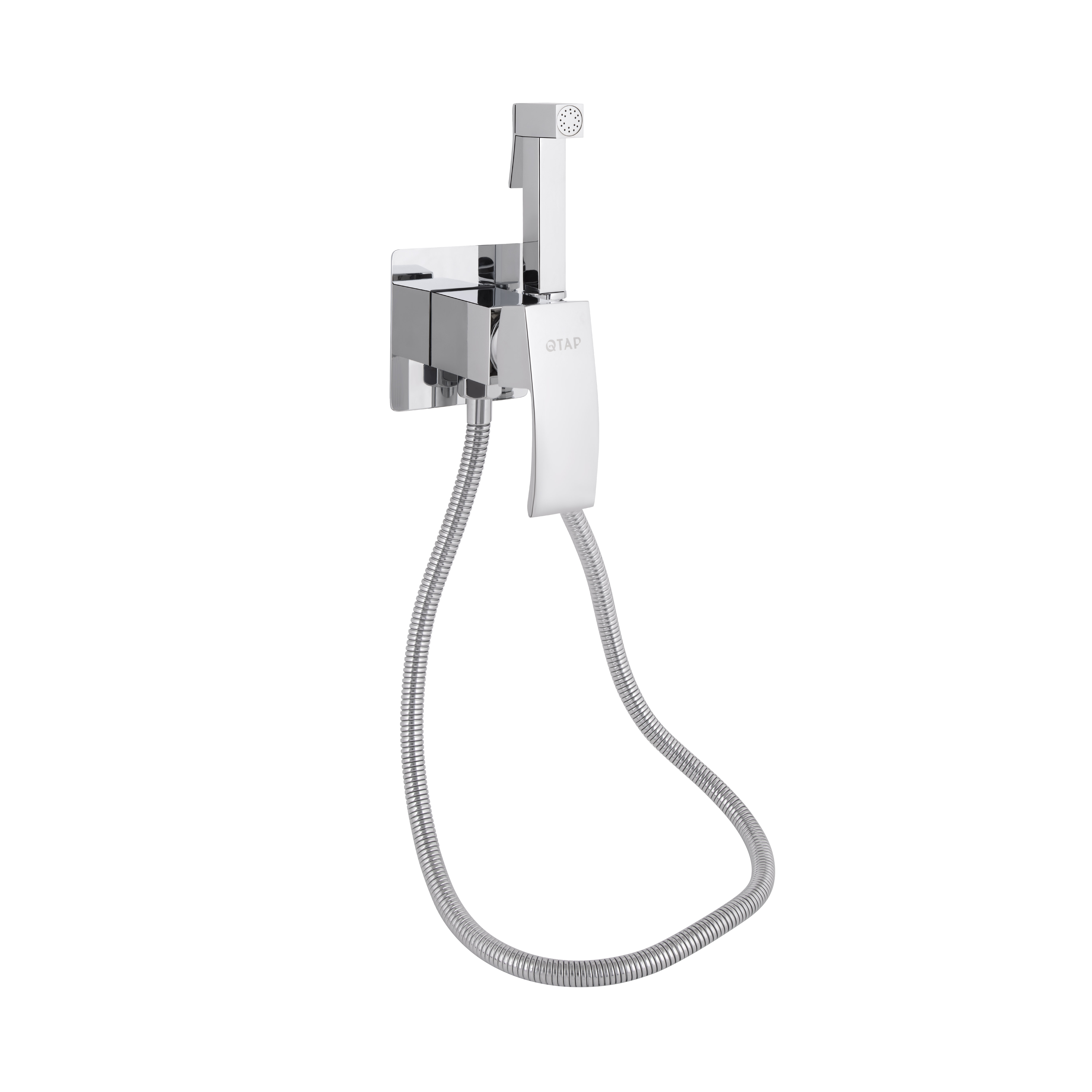 Набор для гигиенического душа Qtap Swan Cascada прямоугольный QTSWA262CRM45567 Chrome