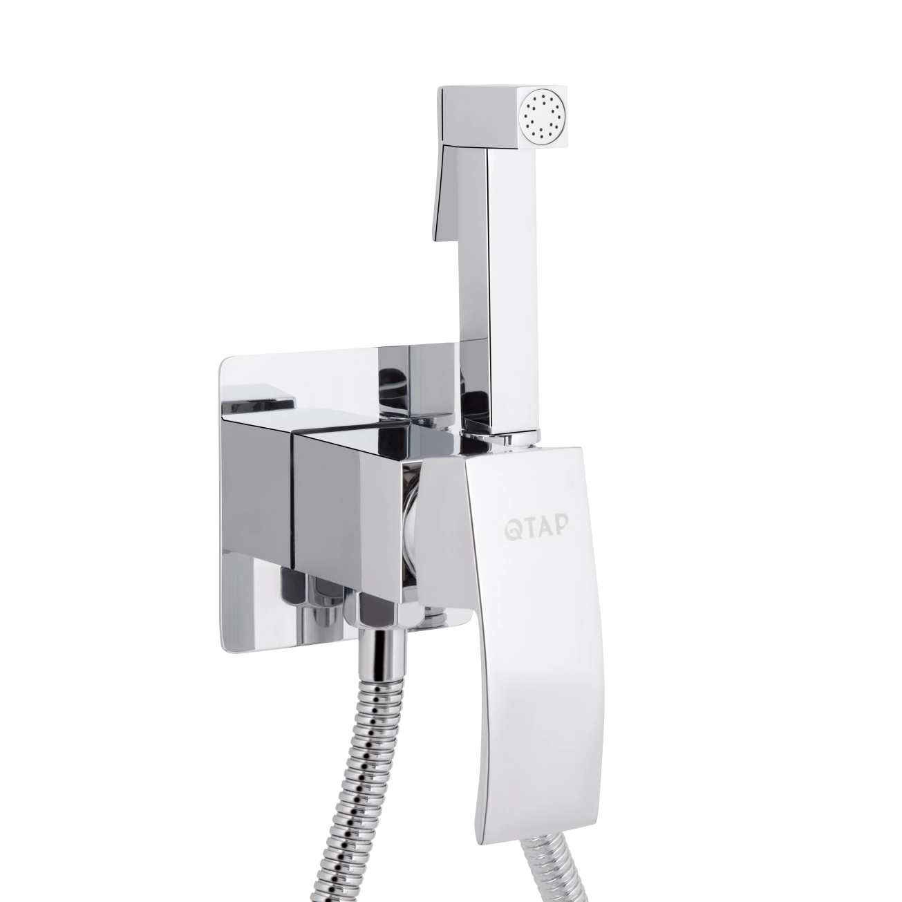 Набор для гигиенического душа Qtap Swan Cascada прямоугольный QTSWA262CRM45567 Chrome Фото - 2