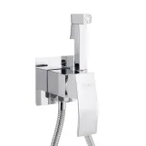 Набор для гігієнічного душу Qtap Swan Cascada прямокутний QTSWA262CRM45567 Chrome Фото - 2