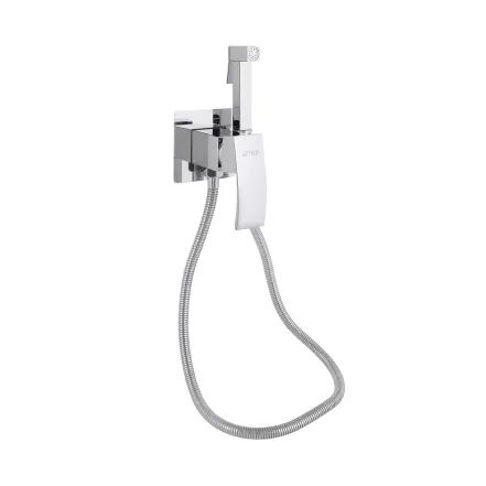 Набор для гигиенического душа Qtap Swan Cascada прямоугольный QTSWA262CRM45567 Chrome