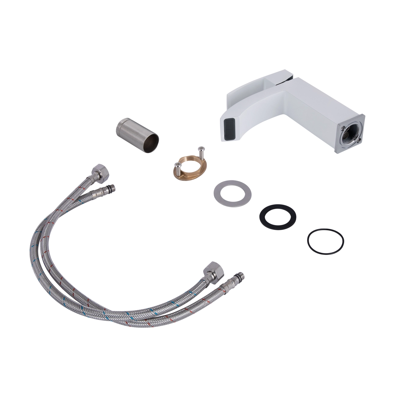 Змішувач для раковини Qtap Swan Cascada QTSWA270CRW45568 Chrome/White Фото - 3