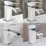 Смеситель для раковины Qtap Swan Cascada QTSWA270CRW45568 Chrome/White Фото - 6